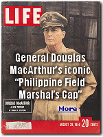 MacArthur referred to his hat as his ''Philippine Field Marshal's cap'' and wore it for the duration of World War II and into the Korean War. However, the modified army headdress was against regulations, and MacArthur never officially obtained permission to wear it. President Truman is reported to have said ''Look at him, he's not in uniform, he's in costume''. 